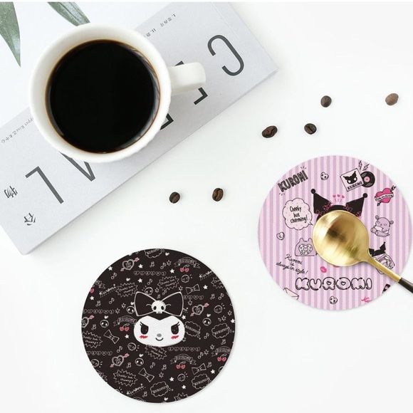 Kawaii Anime Coasters Set of 6- New - Picture 5 of 6